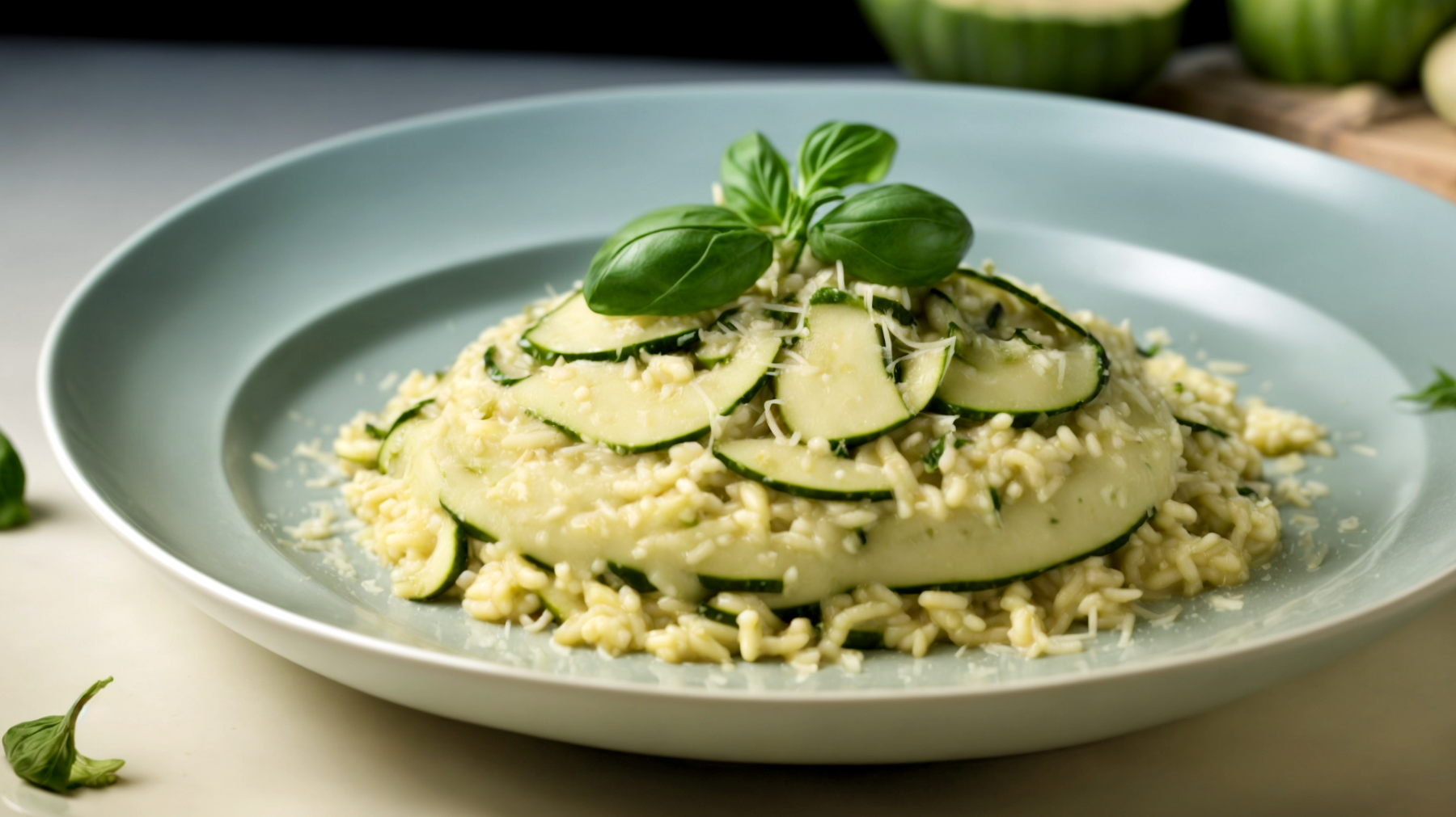 Risotto zucchine mela Parmigiano Reggiano"