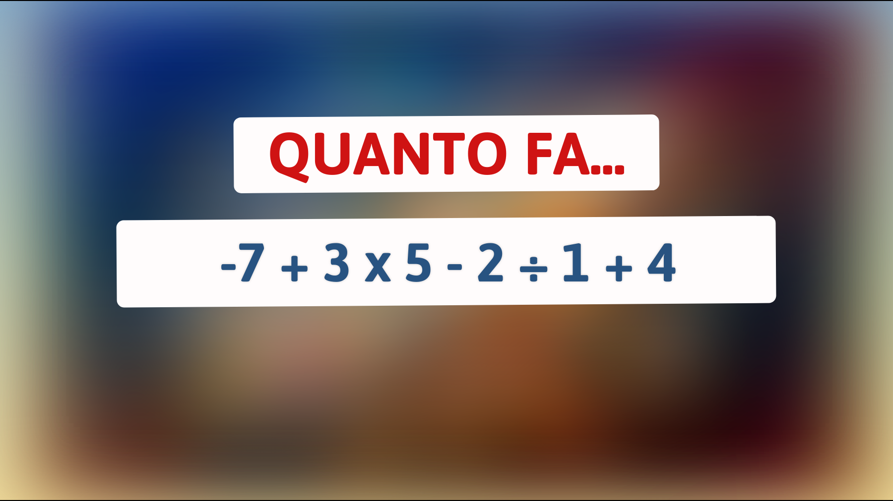 Scopri la risposta che solo il 1% delle persone geniali riesce a trovare! Sei tra loro?"