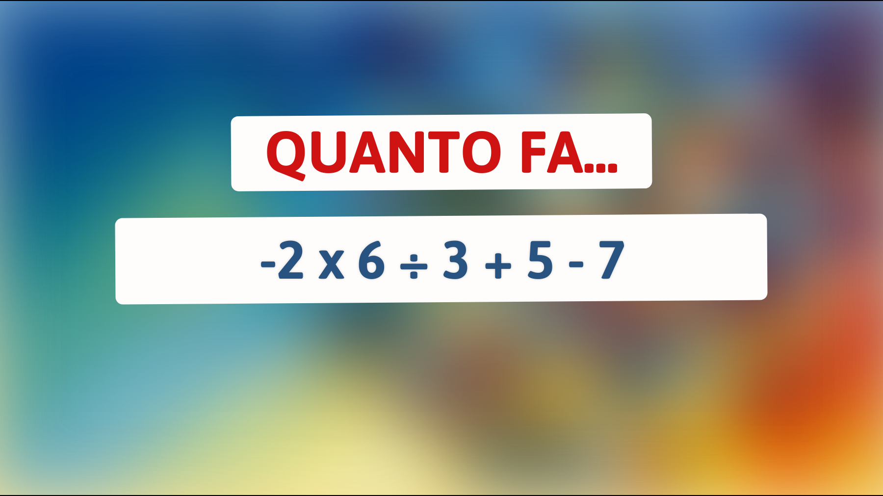 Scopri se sei tra i pochi che riescono a risolvere questo semplice, ma ingannevole indovinello matematico!"